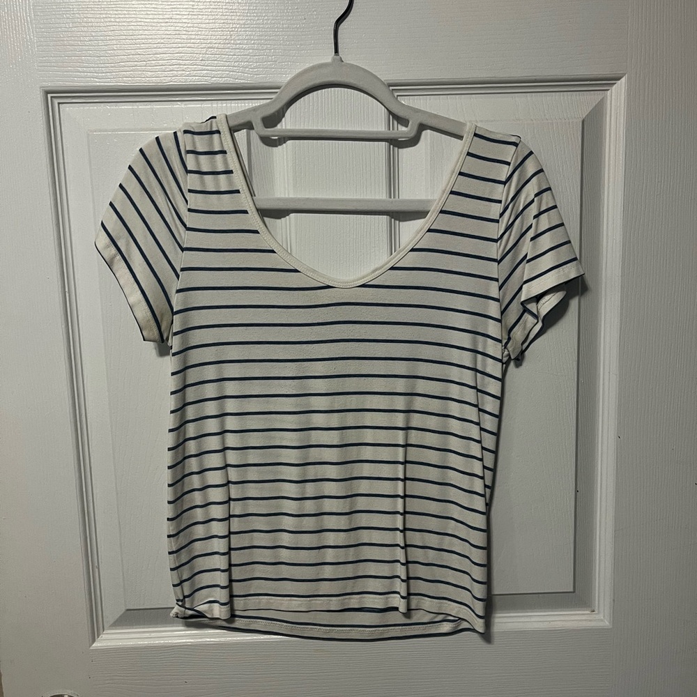Striped blue and White Women's Top